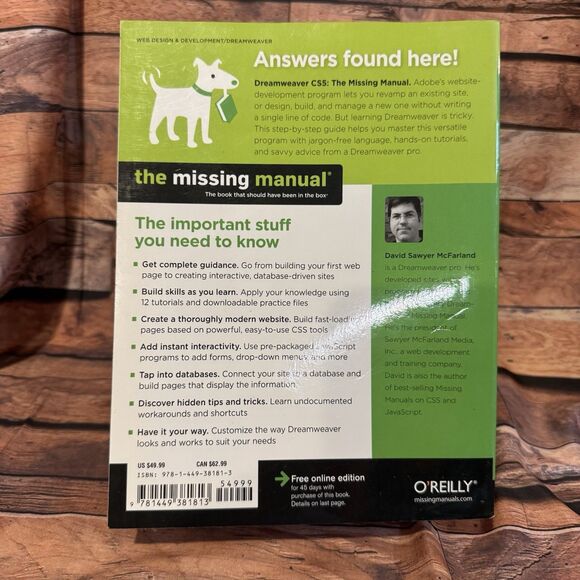 Dreamweaver CS5 Missing Manual Adobe Web Design O'Reilly HTML CSS Guide Book - Picture 2 of 15